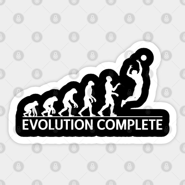 Evolution Complete Volleyball Funny Sports Sticker by MakerMind8.2
